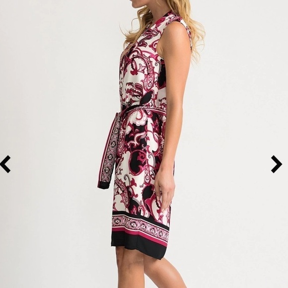 Joseph Ribkoff Sleeveless Vanilla Multi Color Shift Dress Size 6 - Picture 2 of 10